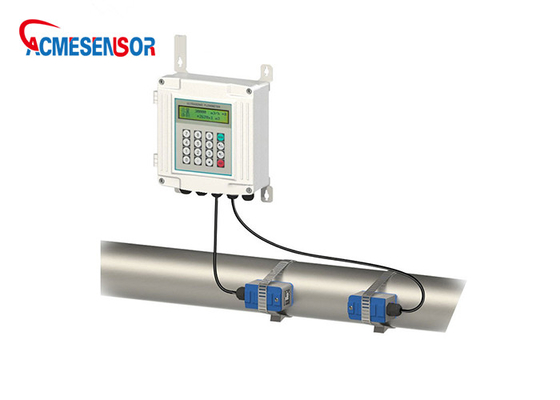 เครื่องวัดการไหลของอุลตร้าโซนิคแบบติดผนัง DN80-DN200 4-20mA สัญญาณเตือนรีเลย์ Ultrasonic Depth Sensor