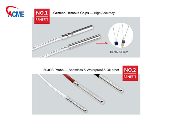 Ntc Rtd Pt100 Temperature Sensor Transducer -50-100 ไฮดรอลิก Pt1000 3 2 Wire Temperature Sensor Probe