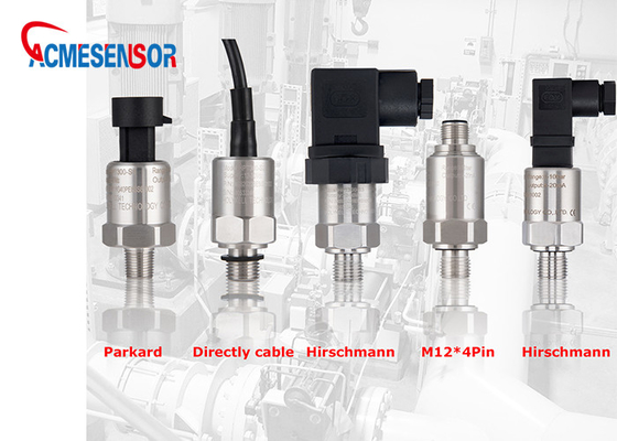150Psi เซ็นเซอร์ส่งสัญญาณความดันอุตสาหกรรม 4-20ma 12 ~ 36VDC